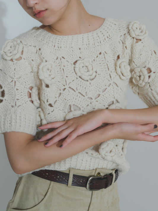 Handknit Bloom Pullover