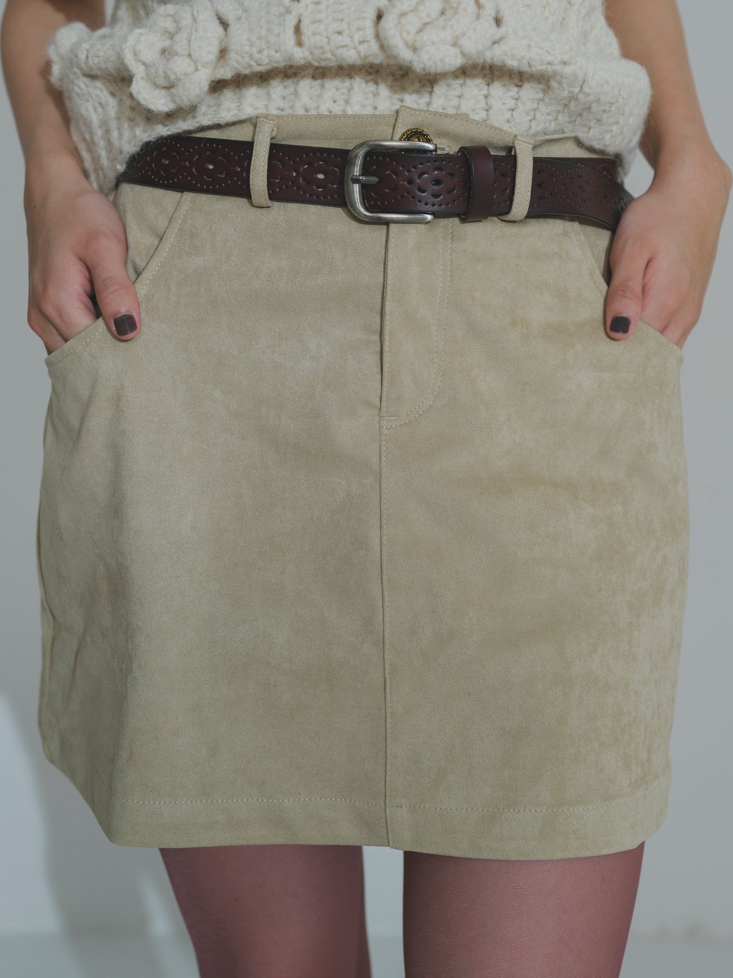 Everyday Suede Mini Skirt
