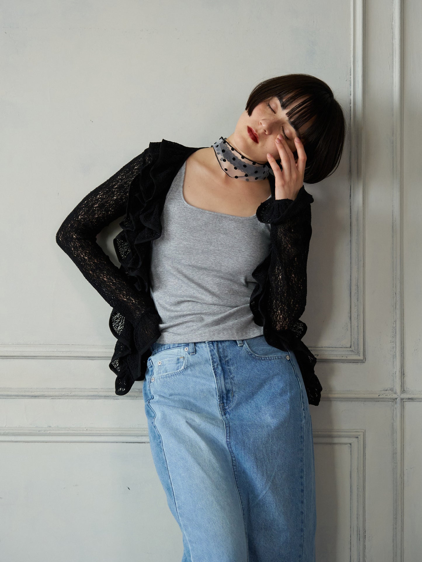 Volume Frill Cardigan