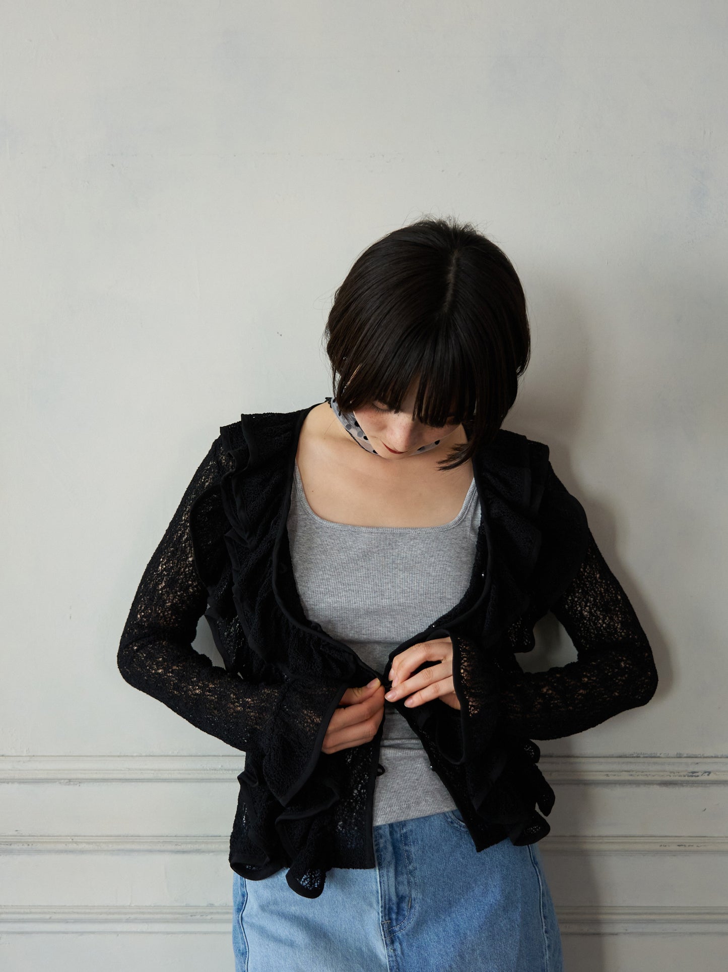 Volume Frill Cardigan