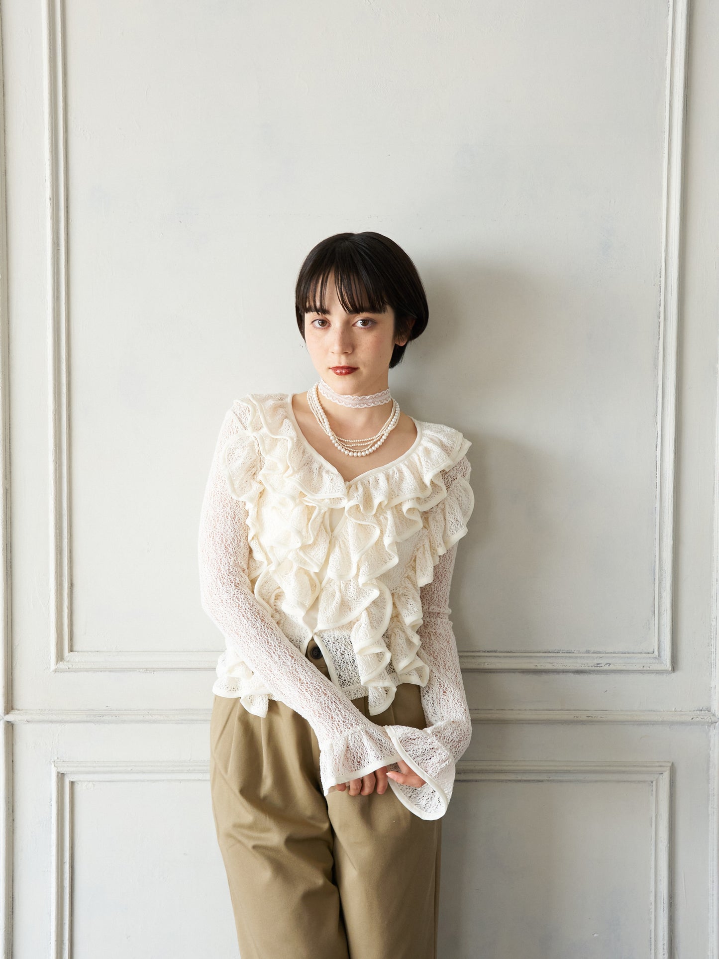 Volume Frill Cardigan