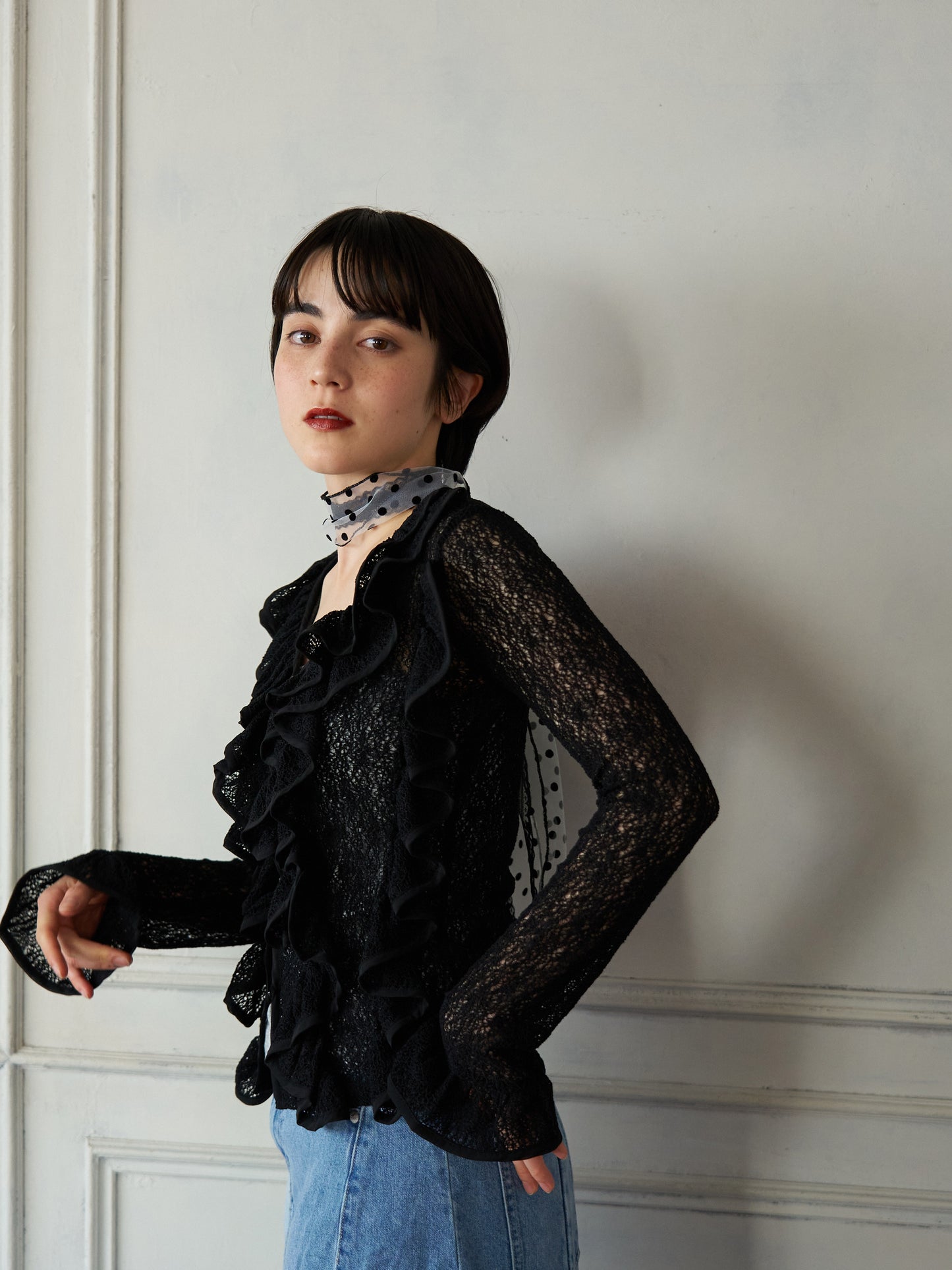 Volume Frill Cardigan