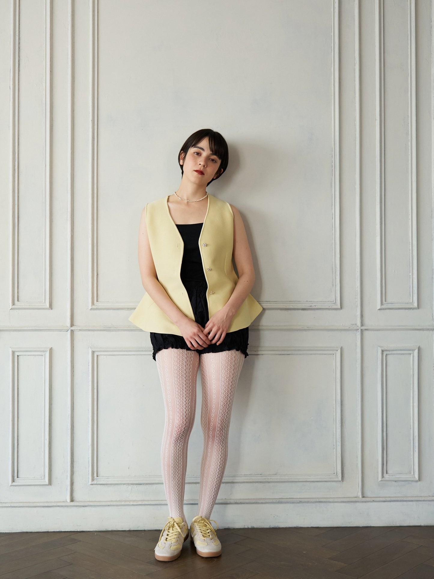 Bijou Button Peplum Vest