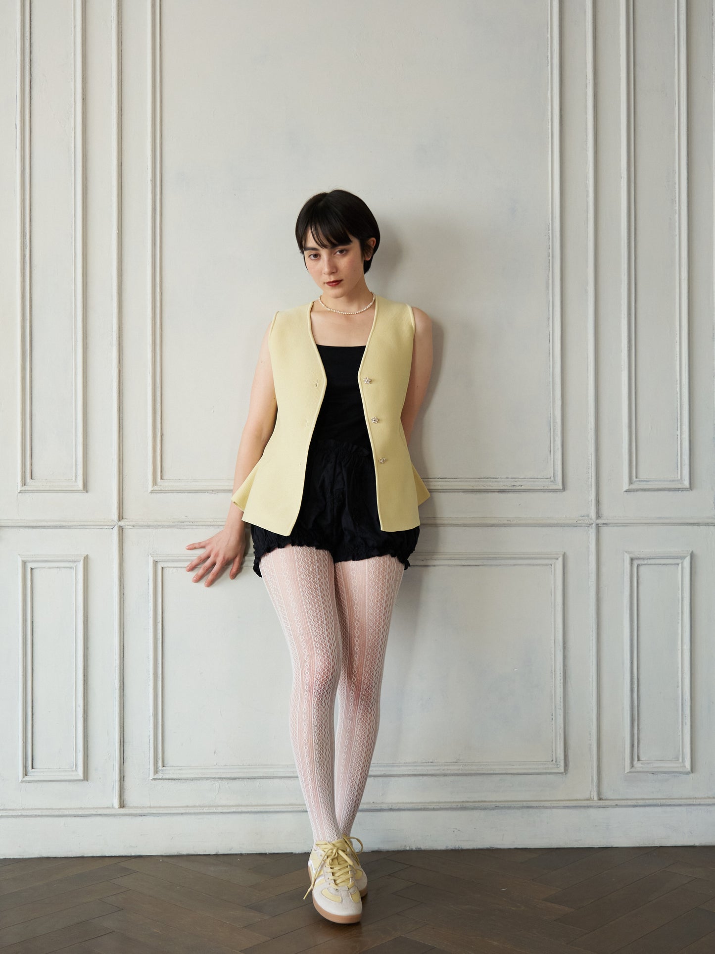 Bijou Button Peplum Vest