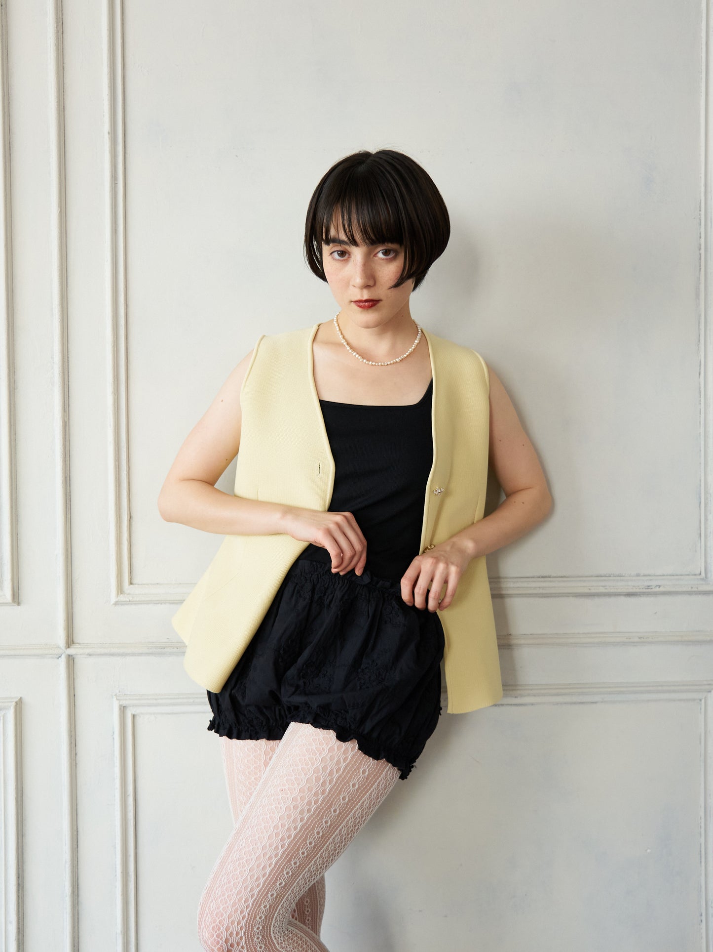 Bijou Button Peplum Vest
