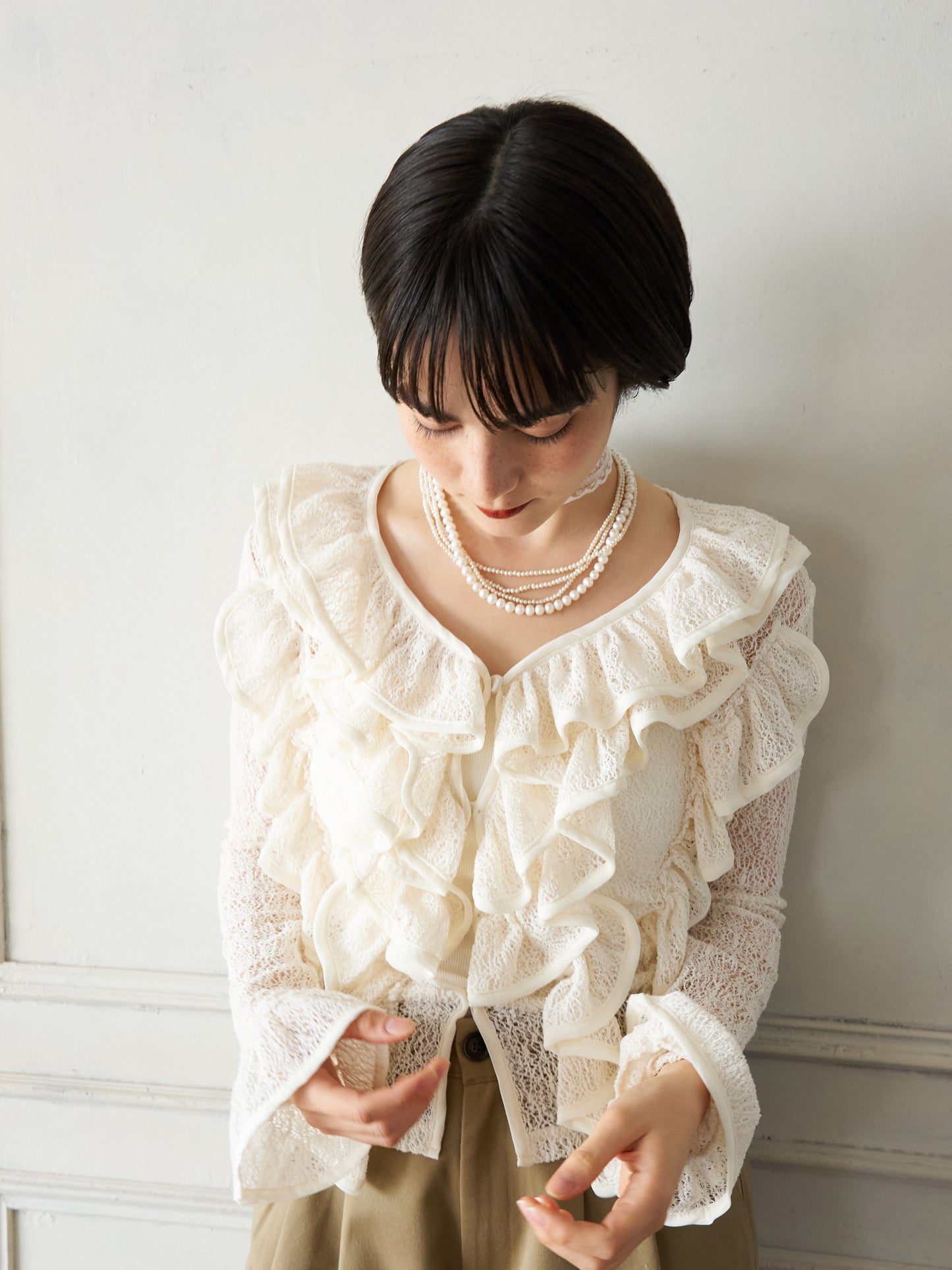 Volume Frill Cardigan
