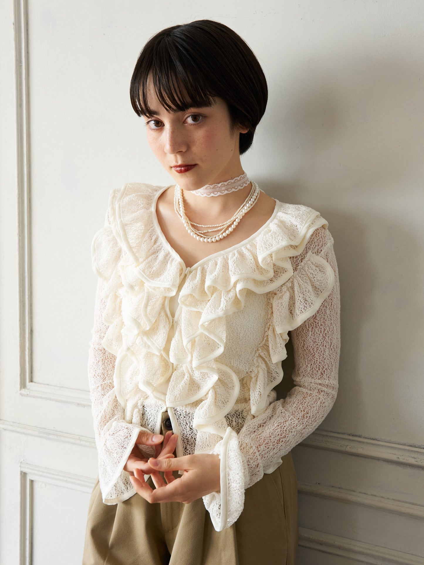 Volume Frill Cardigan