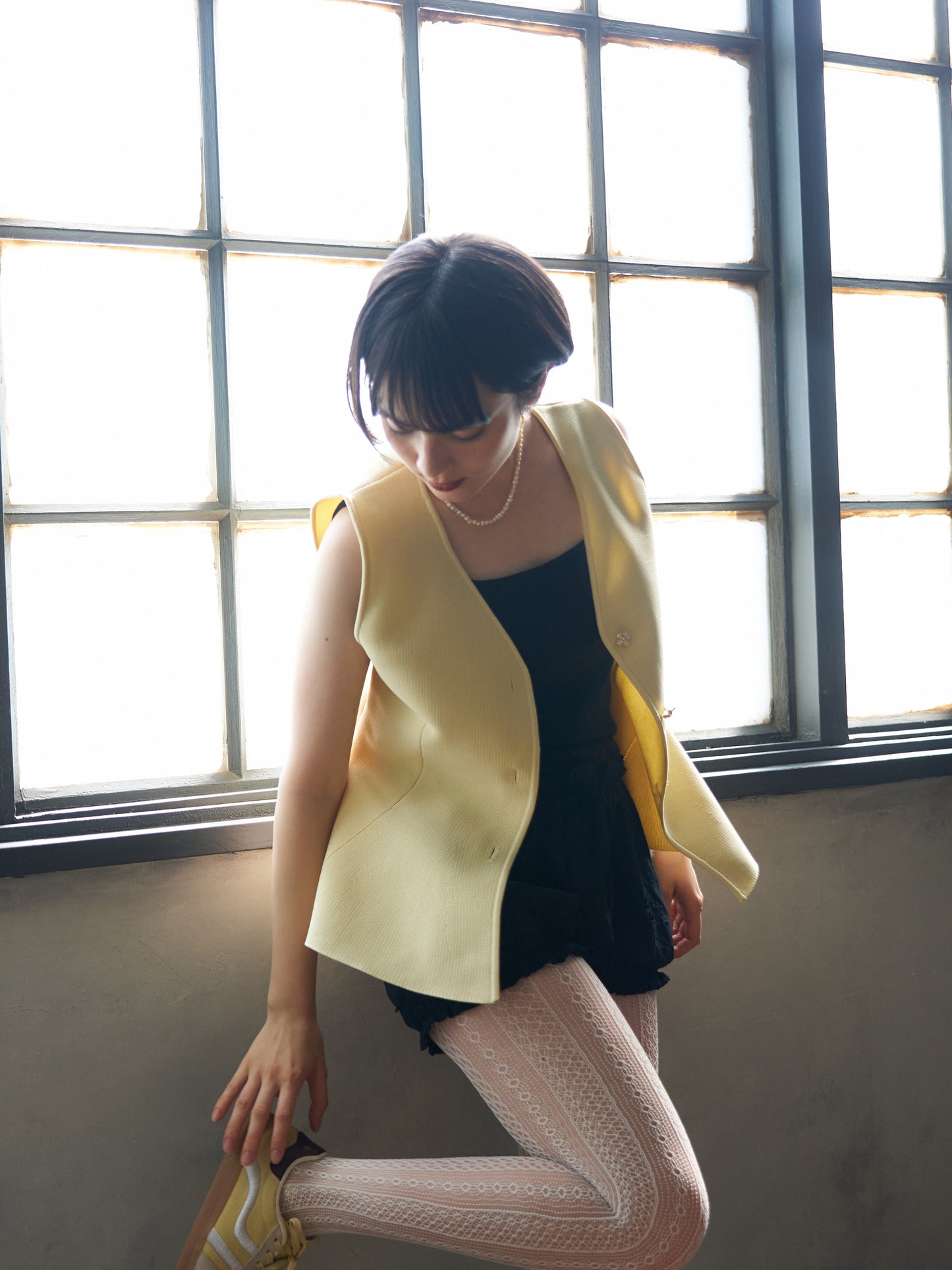 Bijou Button Peplum Vest