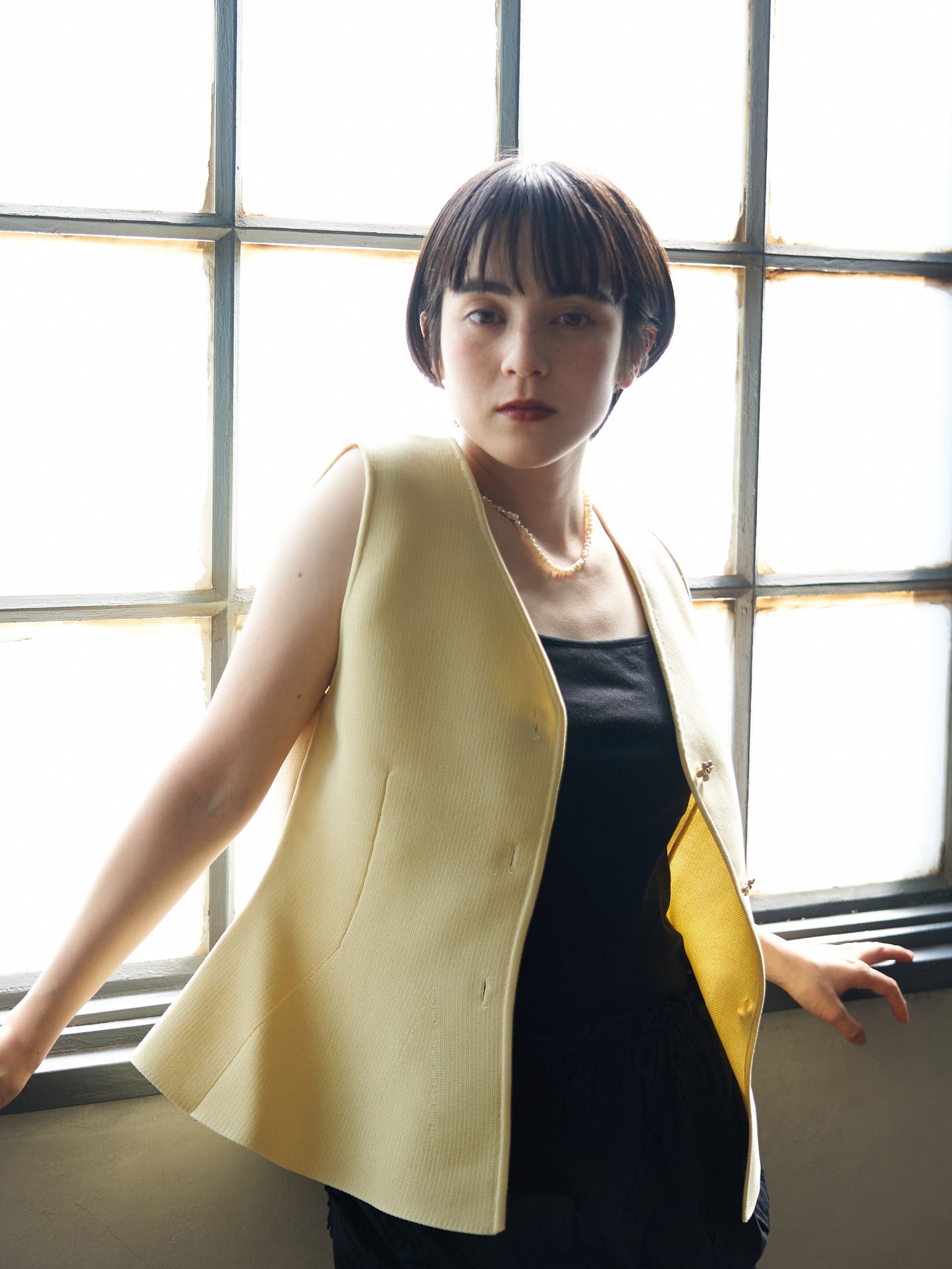 Bijou Button Peplum Vest