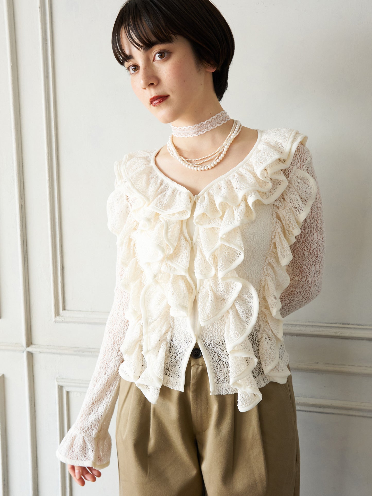 Volume Frill Cardigan