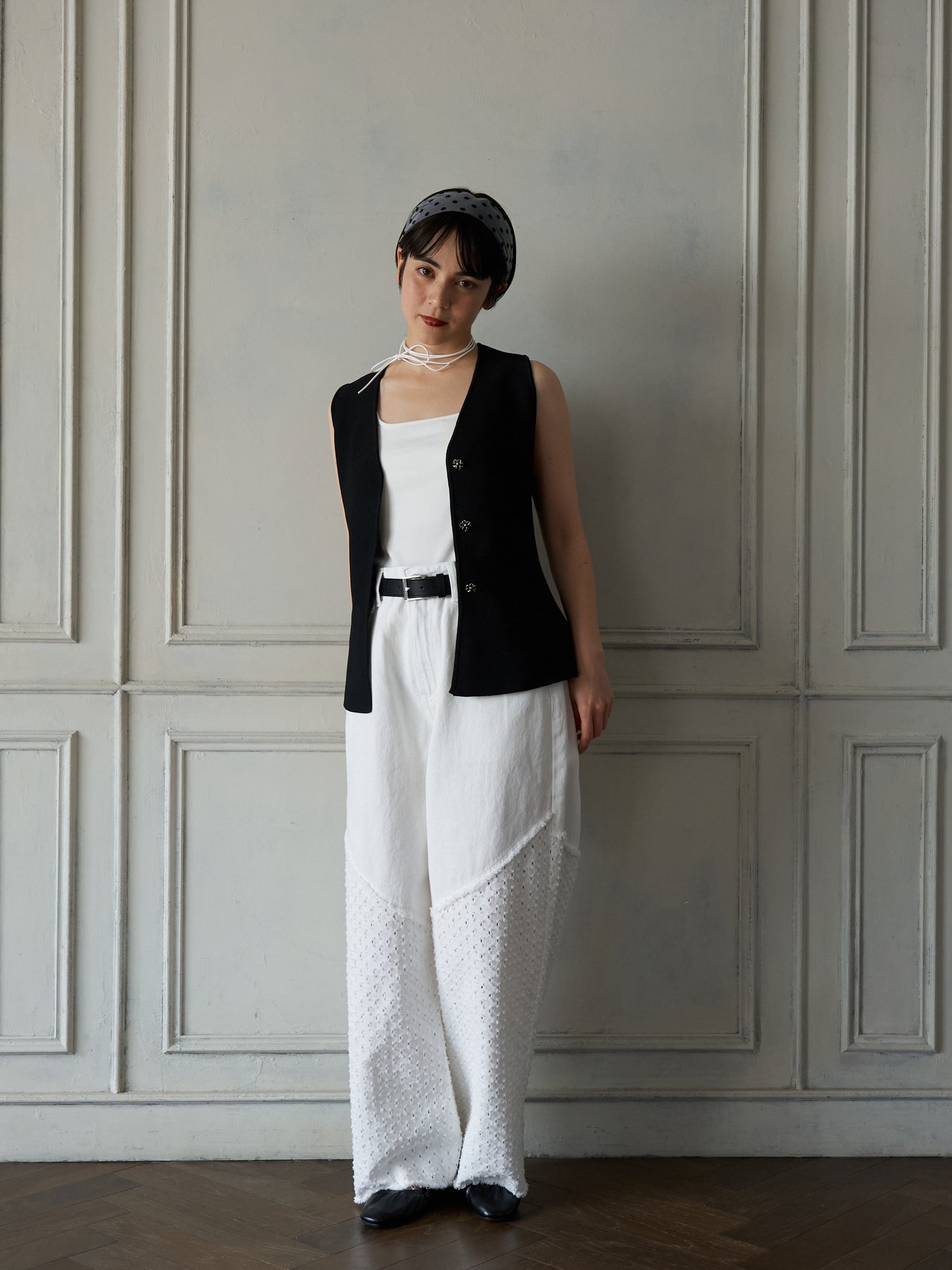 Bijou Button Peplum Vest
