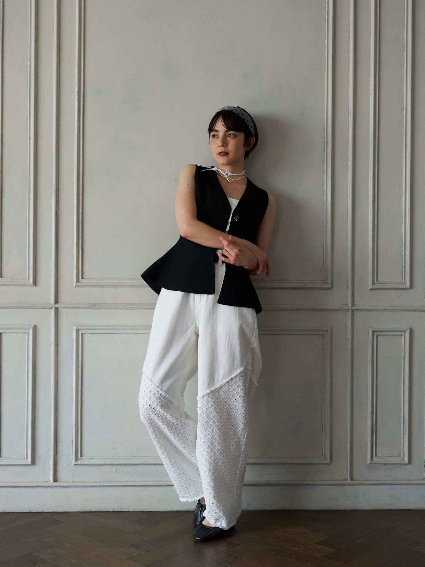 Bijou Button Peplum Vest