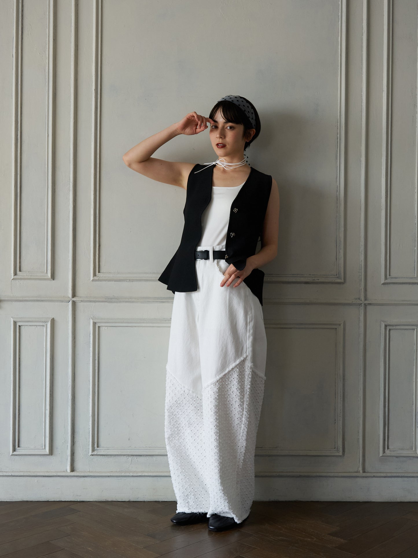 Bijou Button Peplum Vest