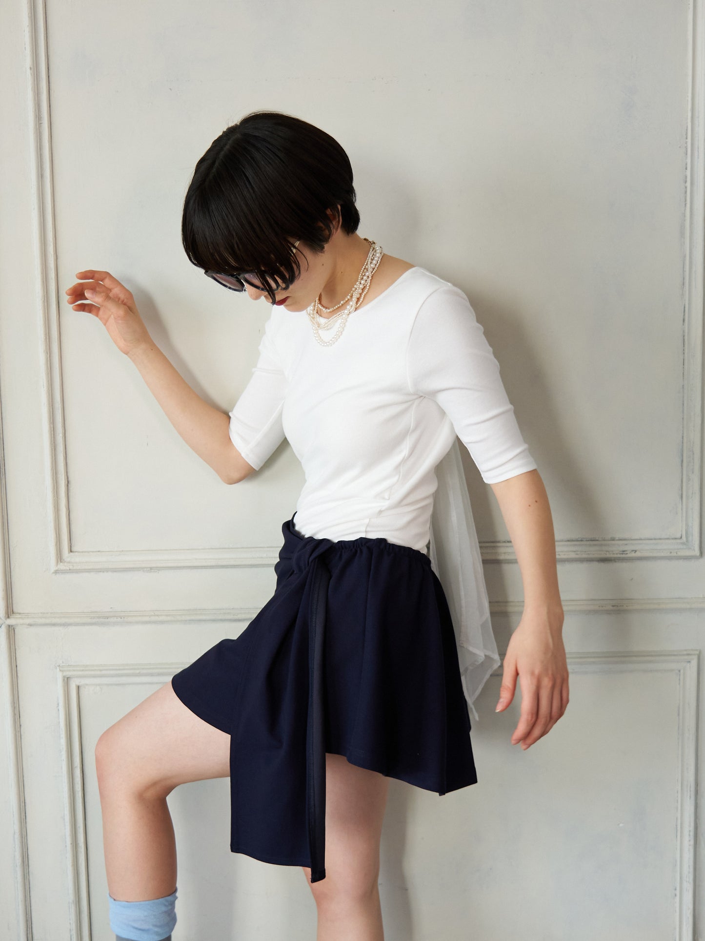 Wrap Ribbon Mini Skirt