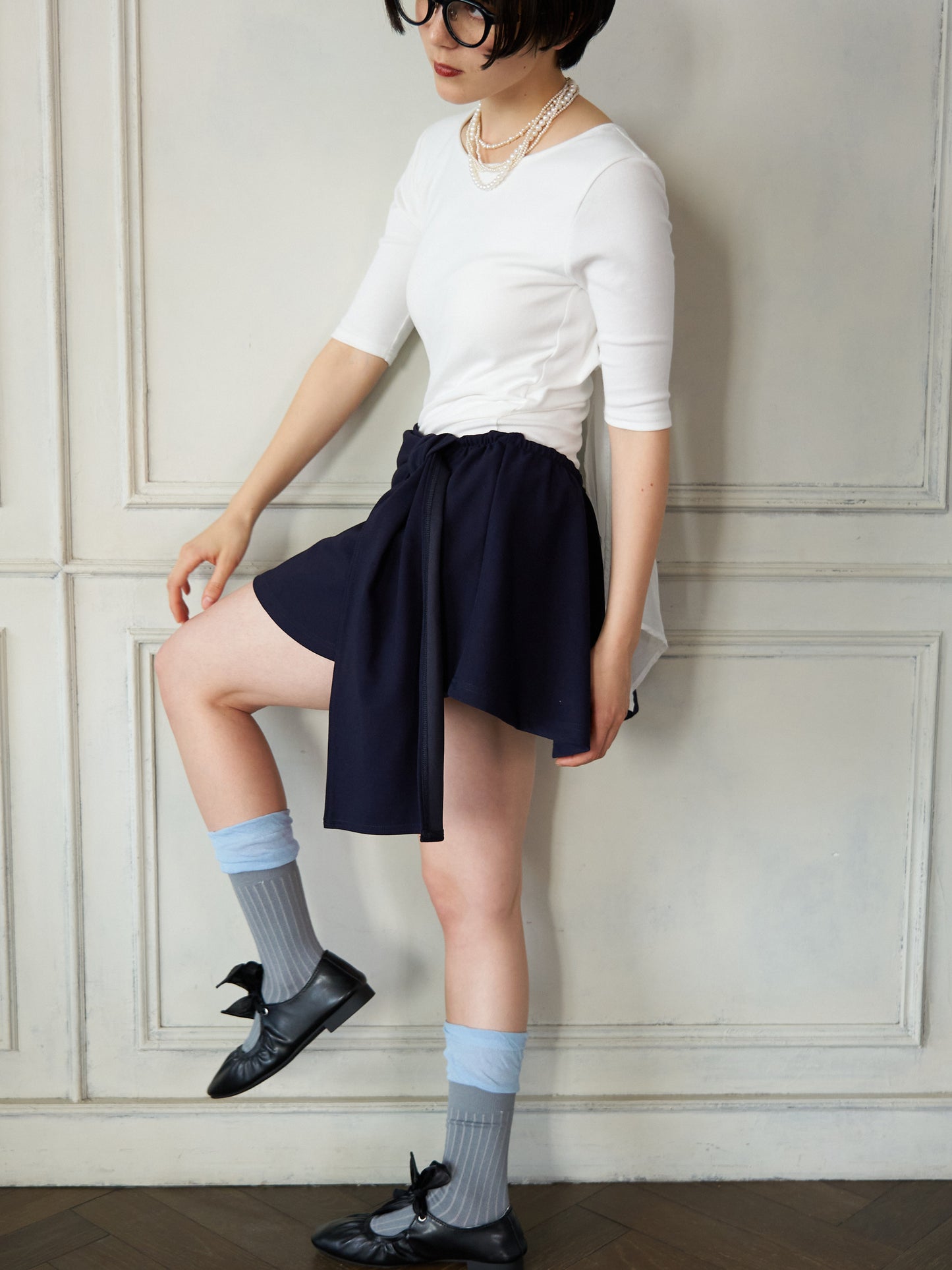 Wrap Ribbon Mini Skirt