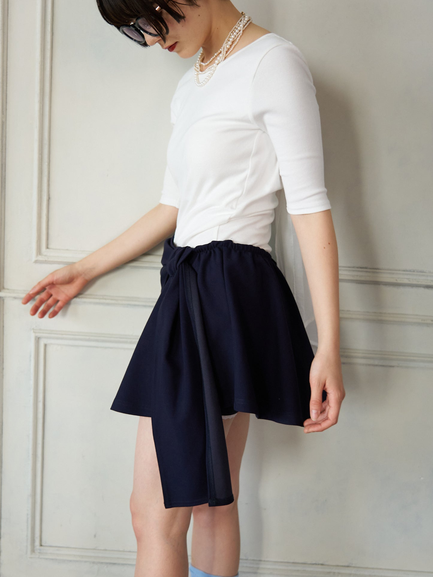 Wrap Ribbon Mini Skirt