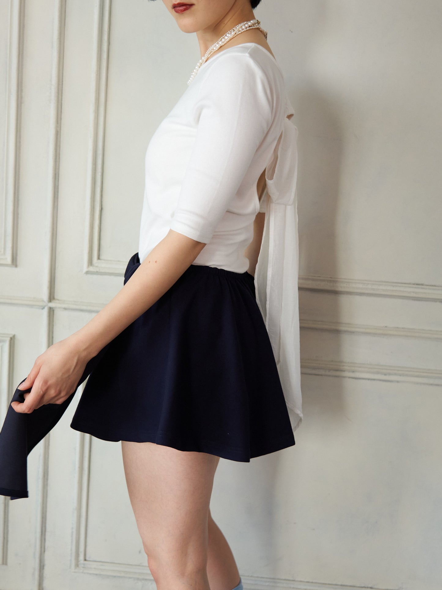 Wrap Ribbon Mini Skirt