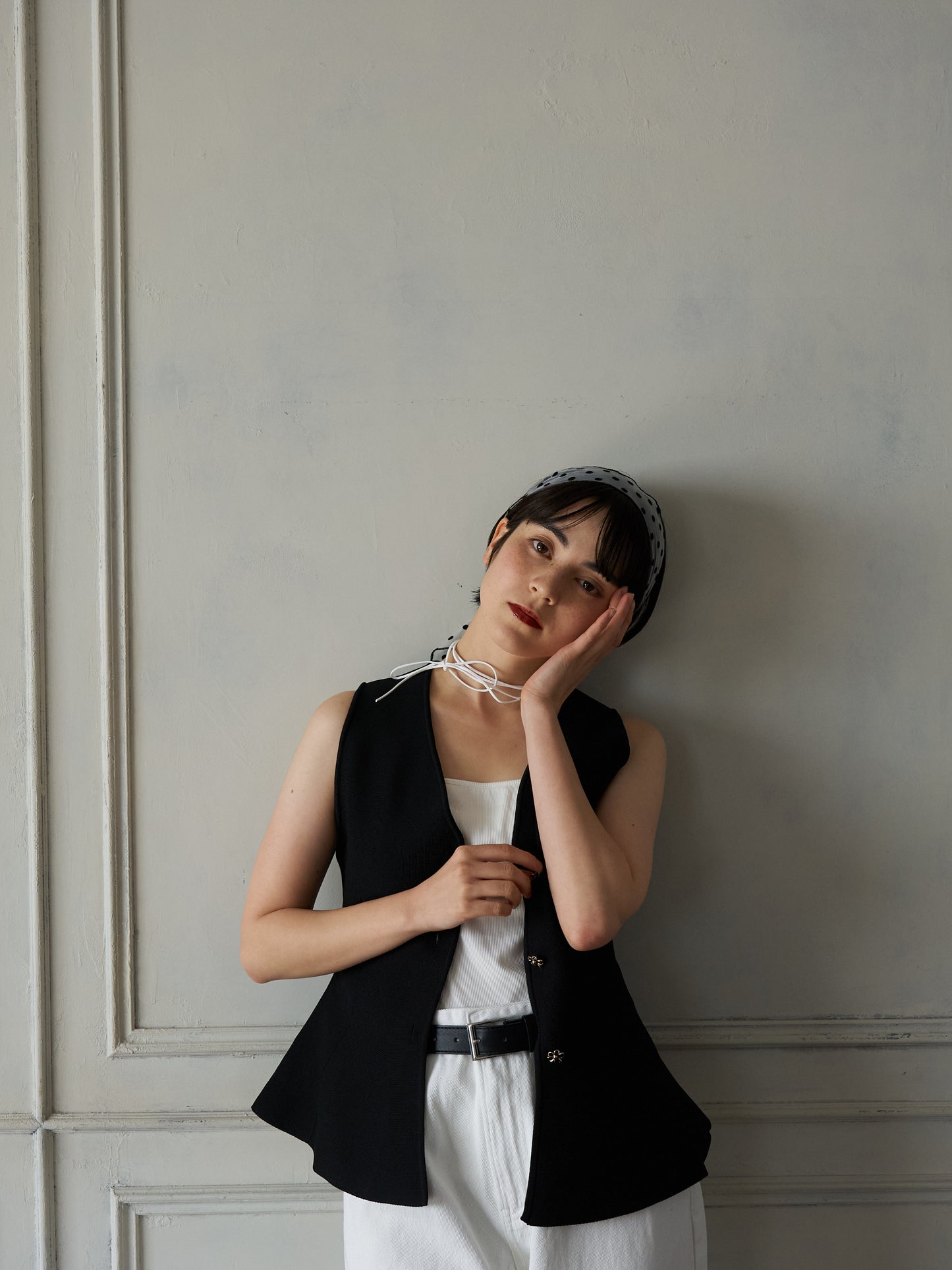 Bijou Button Peplum Vest