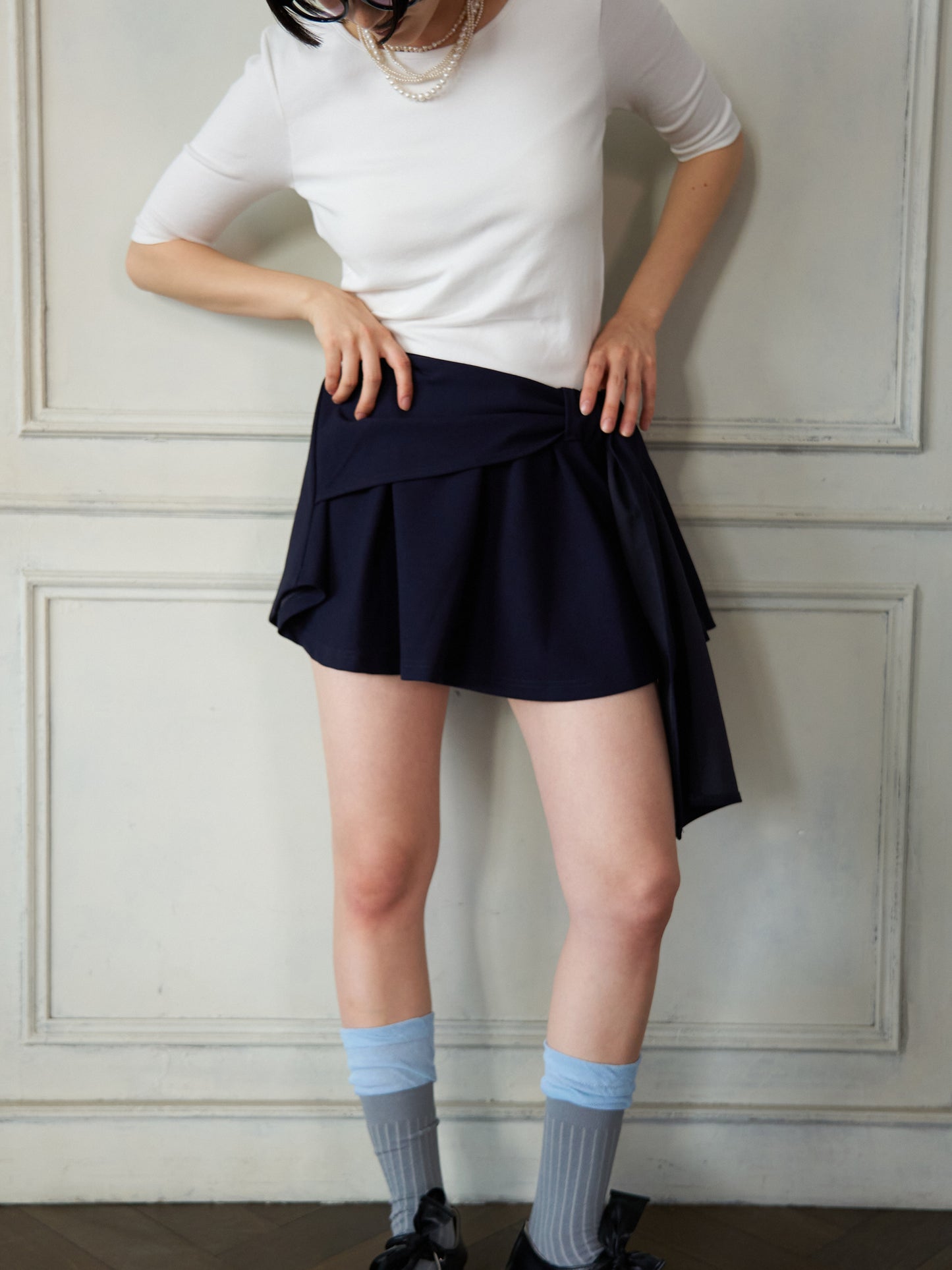 Wrap Ribbon Mini Skirt