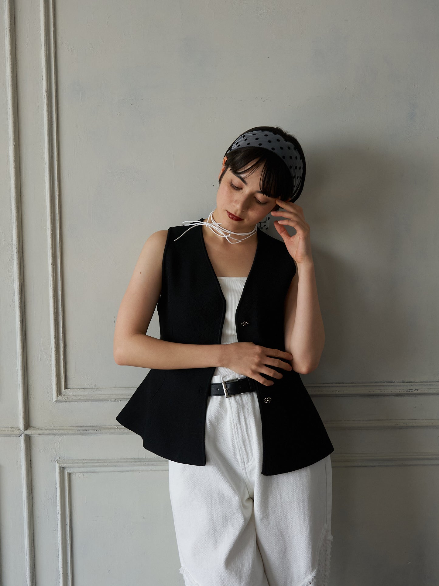 Bijou Button Peplum Vest