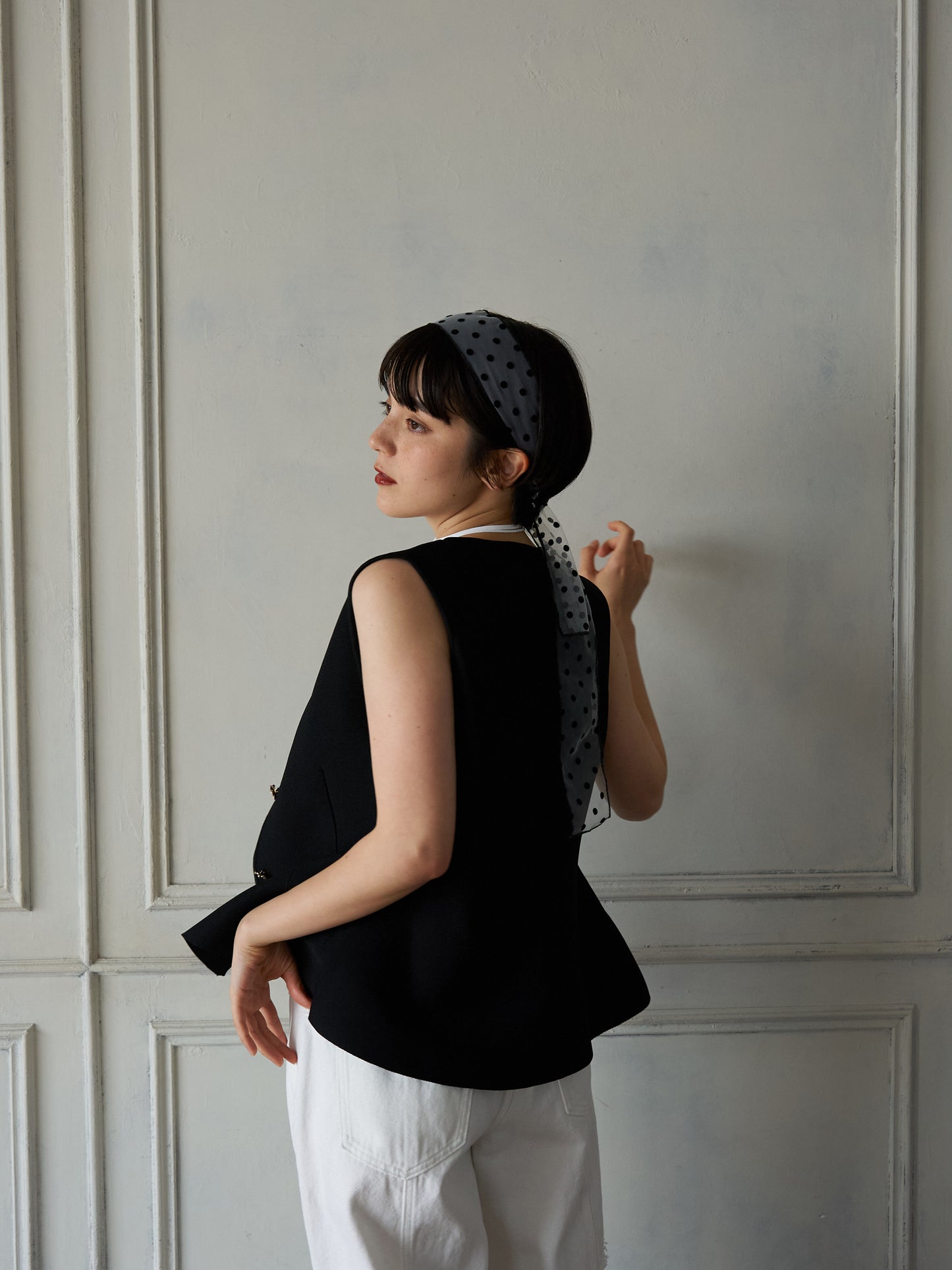 Bijou Button Peplum Vest