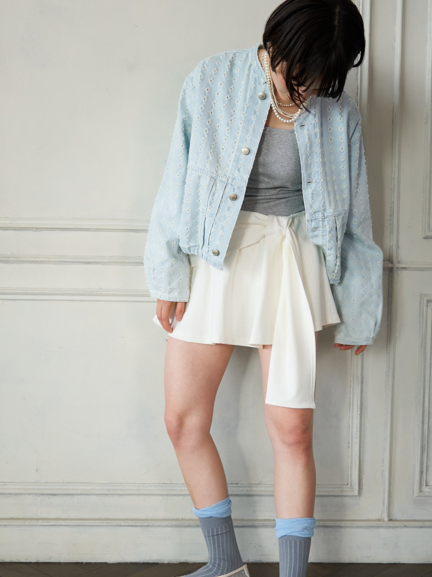 Wrap Ribbon Mini Skirt
