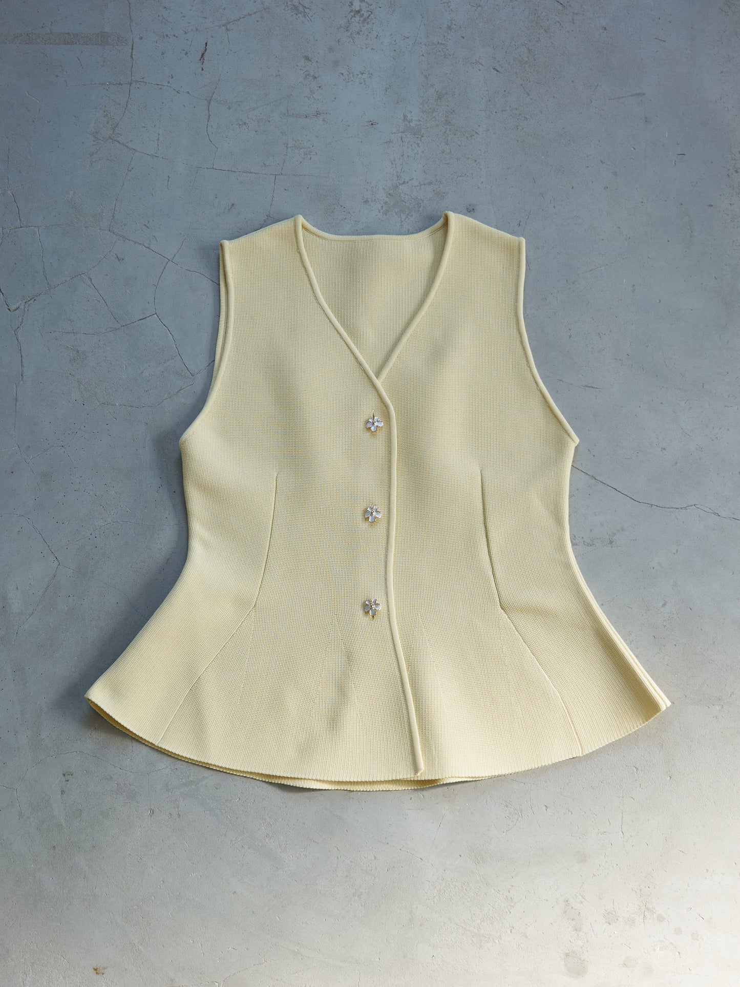 Bijou Button Peplum Vest
