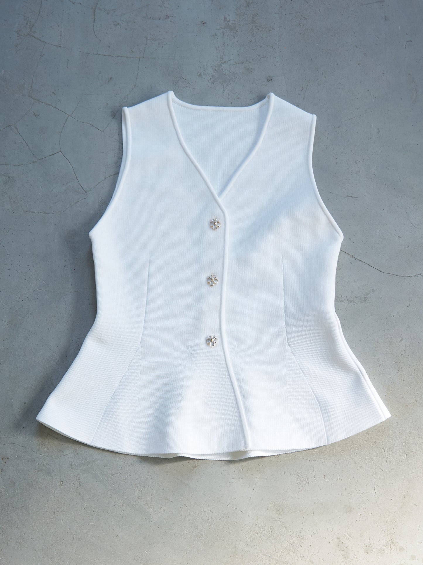 Bijou Button Peplum Vest