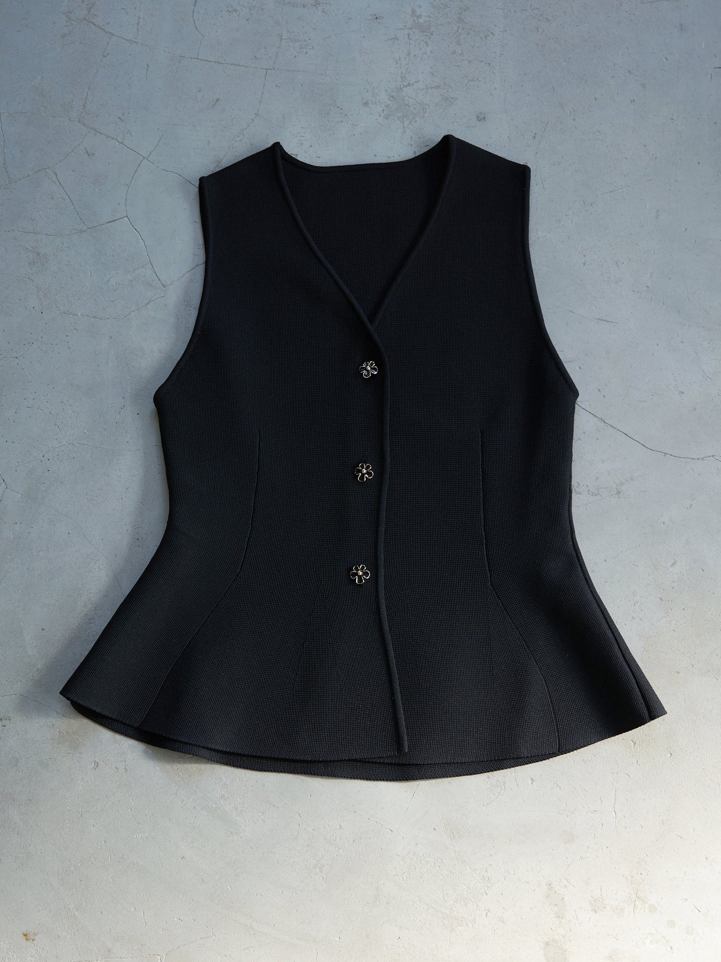 Bijou Button Peplum Vest