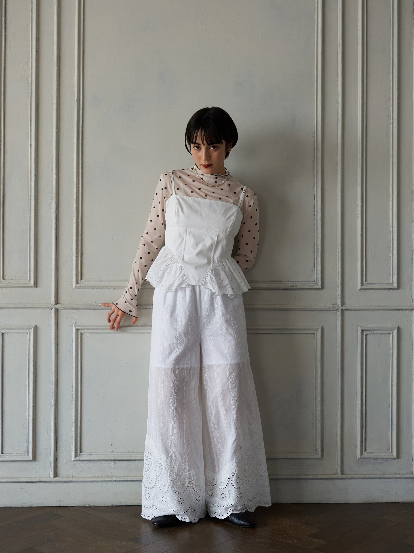 Lace Hem Easy Pants