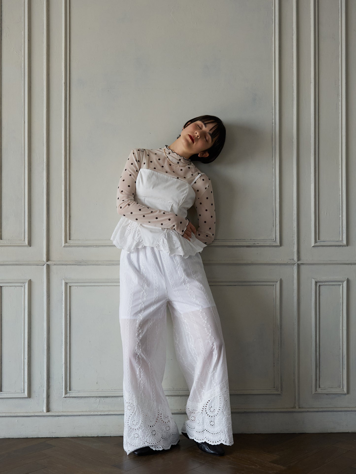 Lace Hem Easy Pants