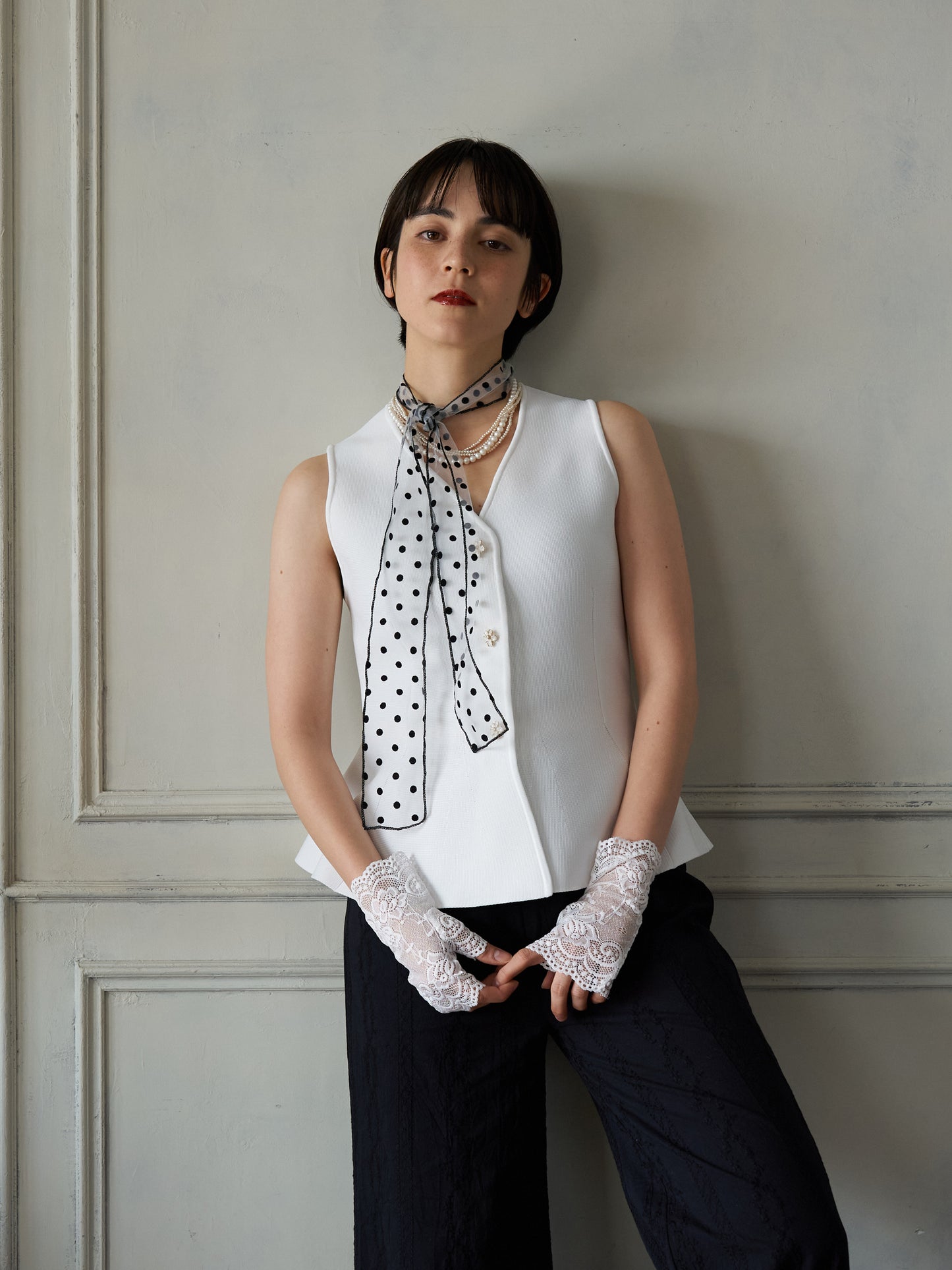 Bijou Button Peplum Vest
