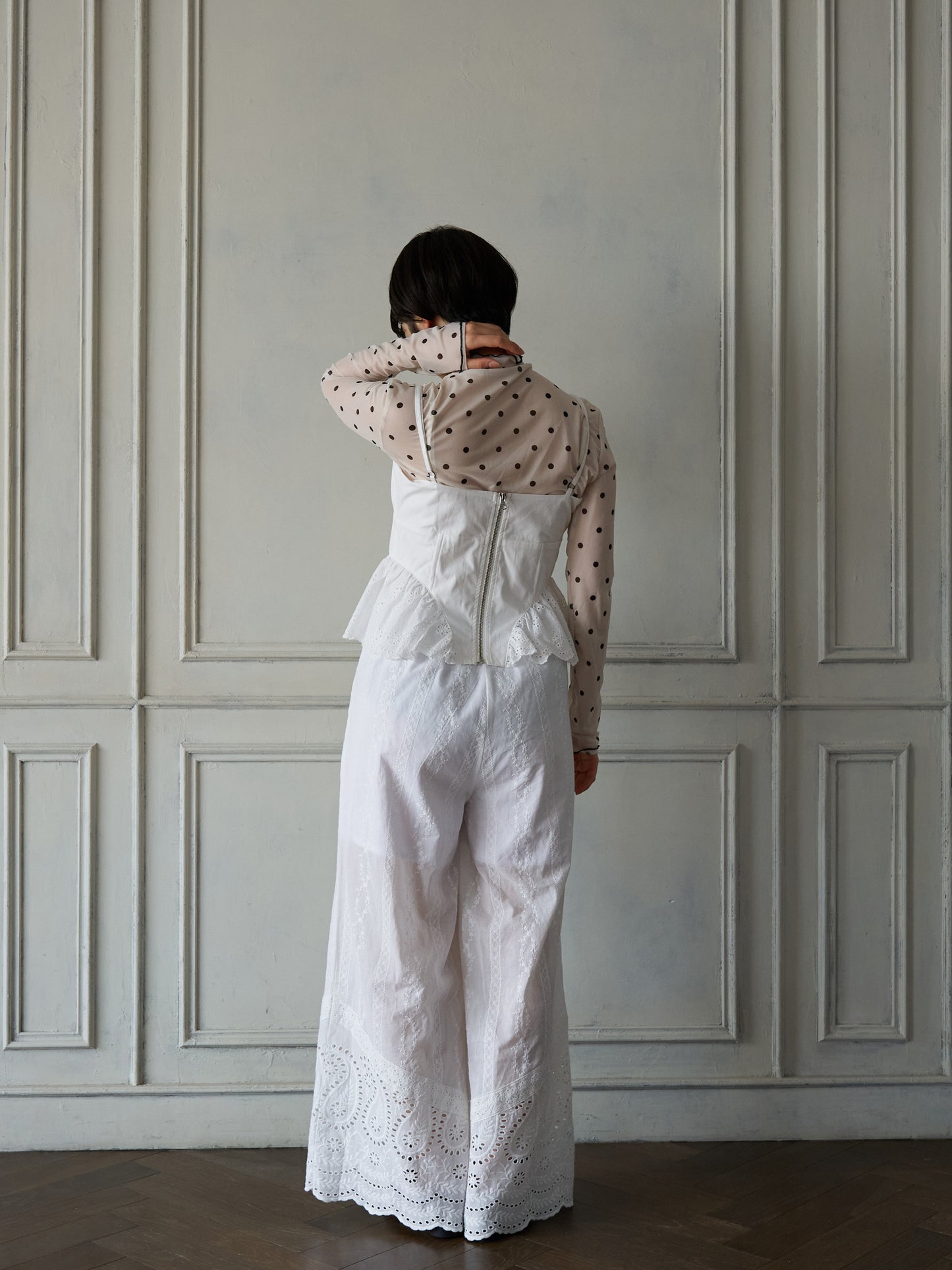 Lace Hem Easy Pants