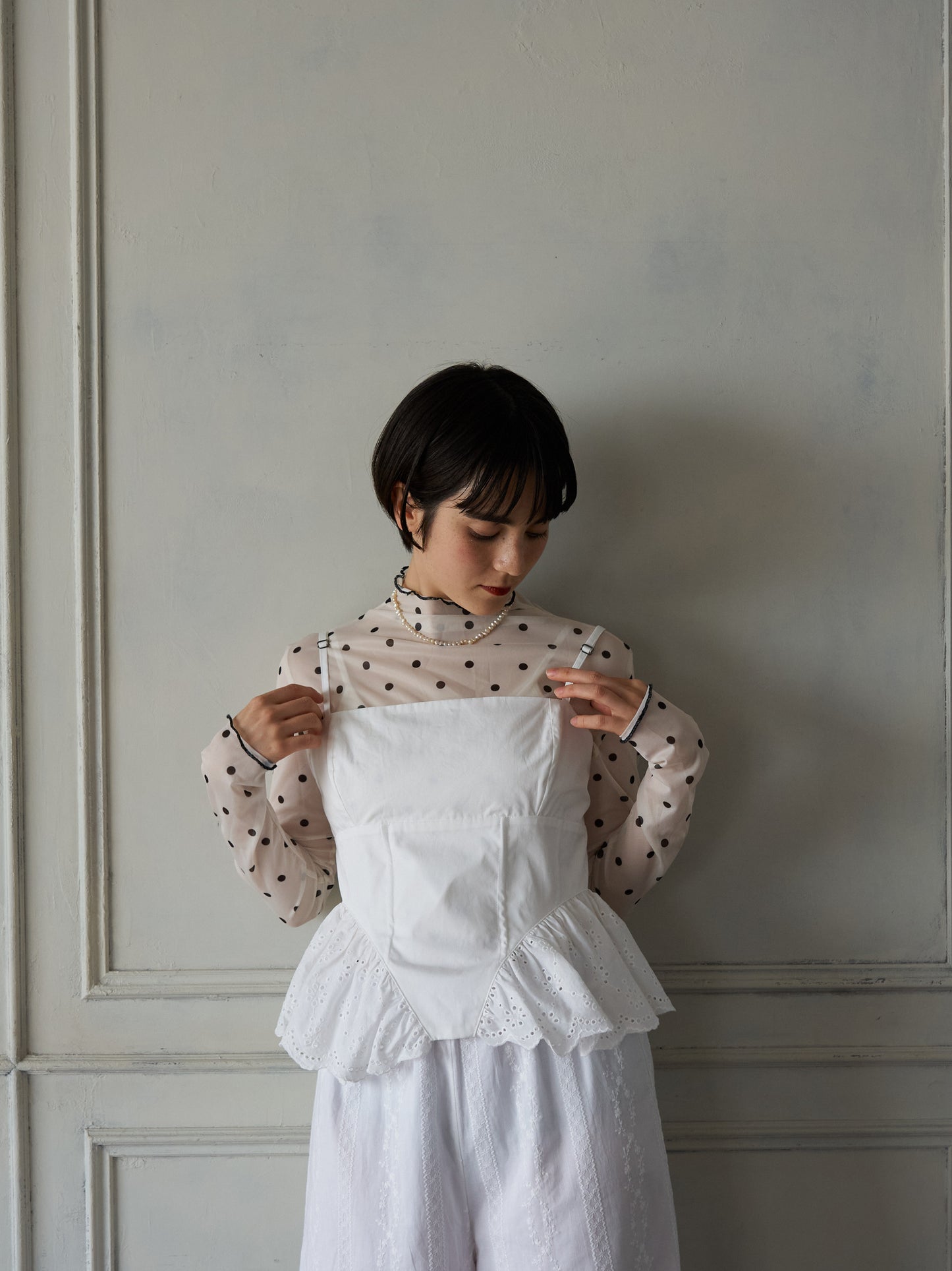 Frill Hem Corset Bustier