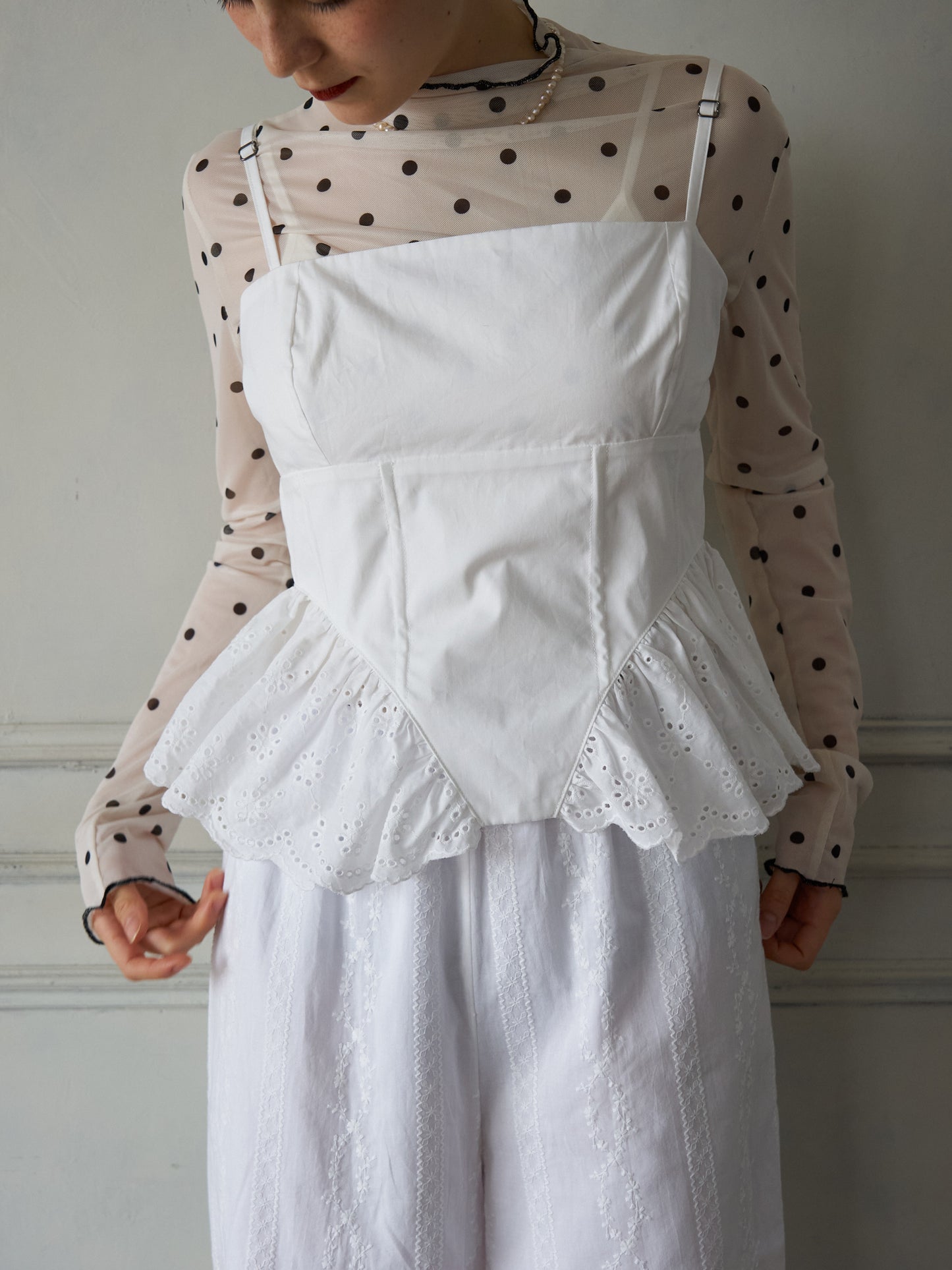 Frill Hem Corset Bustier