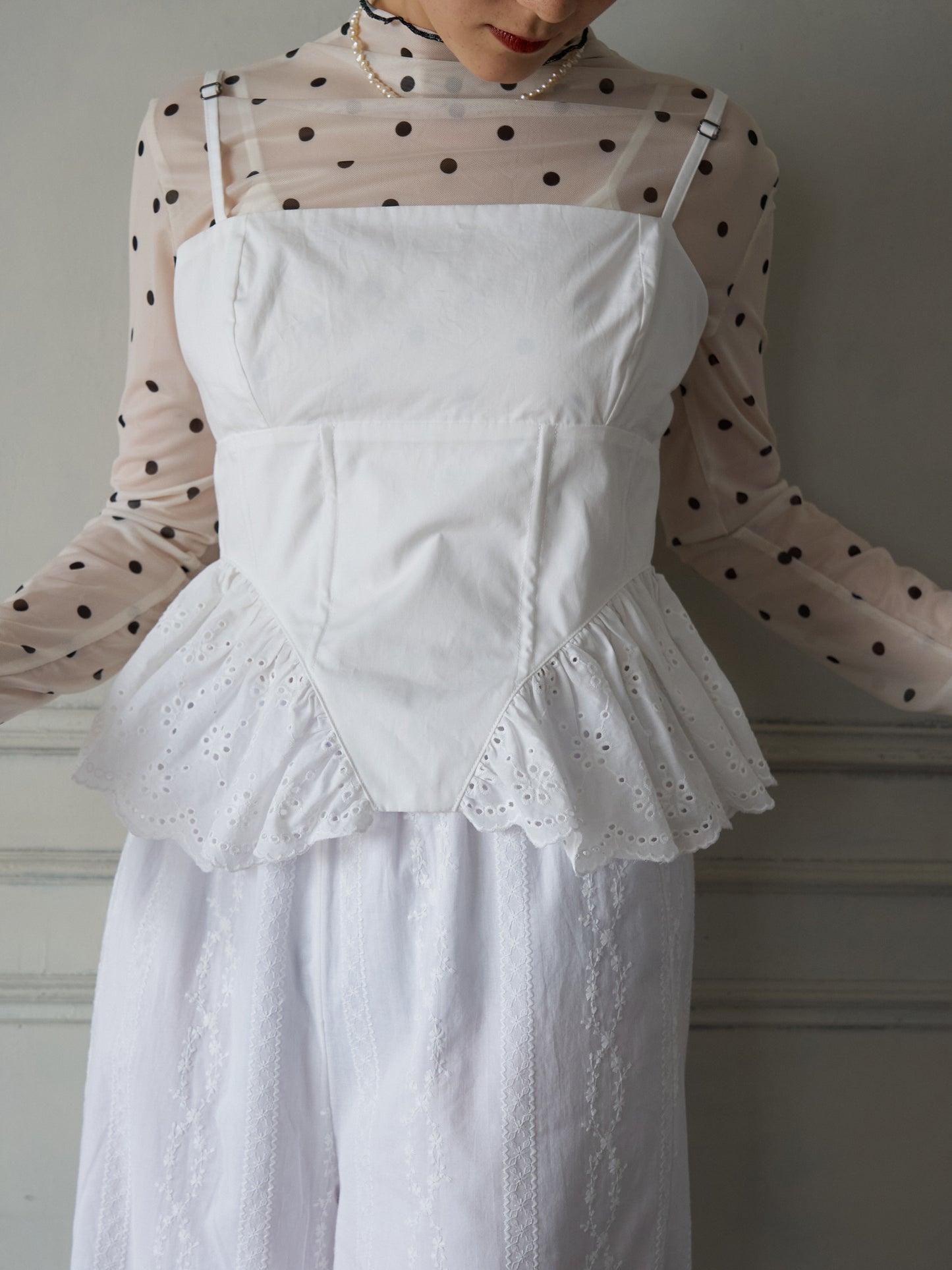 Frill Hem Corset Bustier