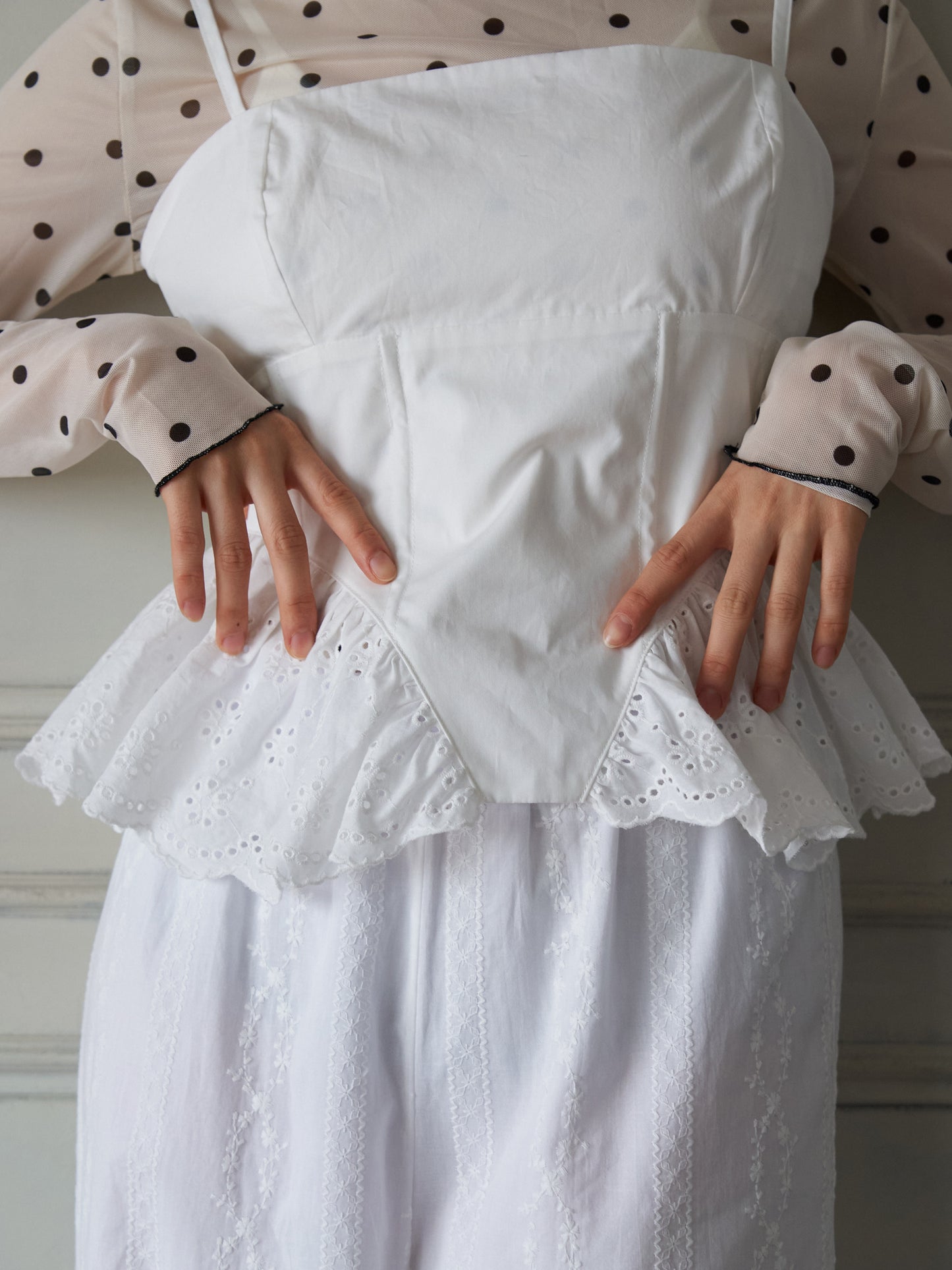 Frill Hem Corset Bustier
