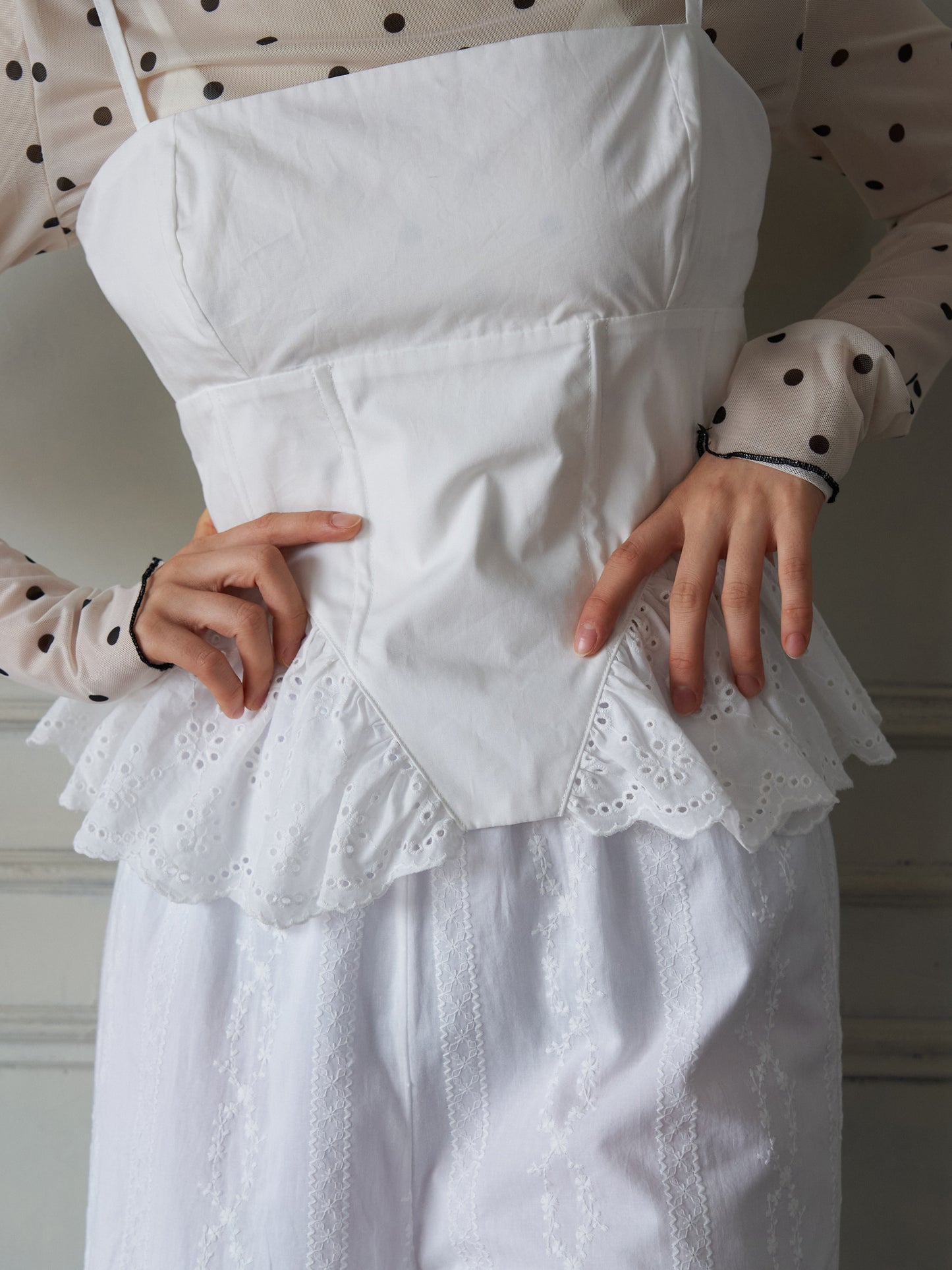 Frill Hem Corset Bustier