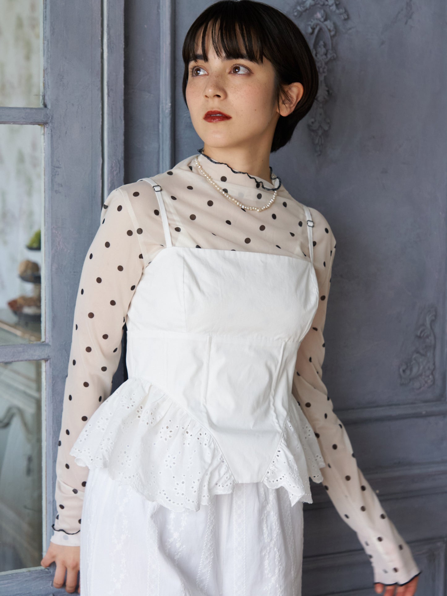 Frill Hem Corset Bustier