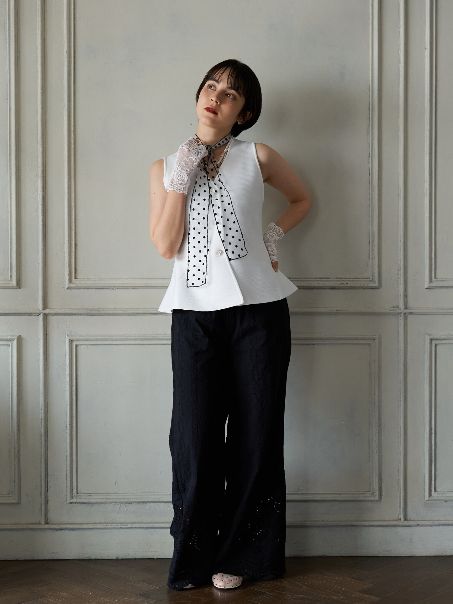 Bijou Button Peplum Vest