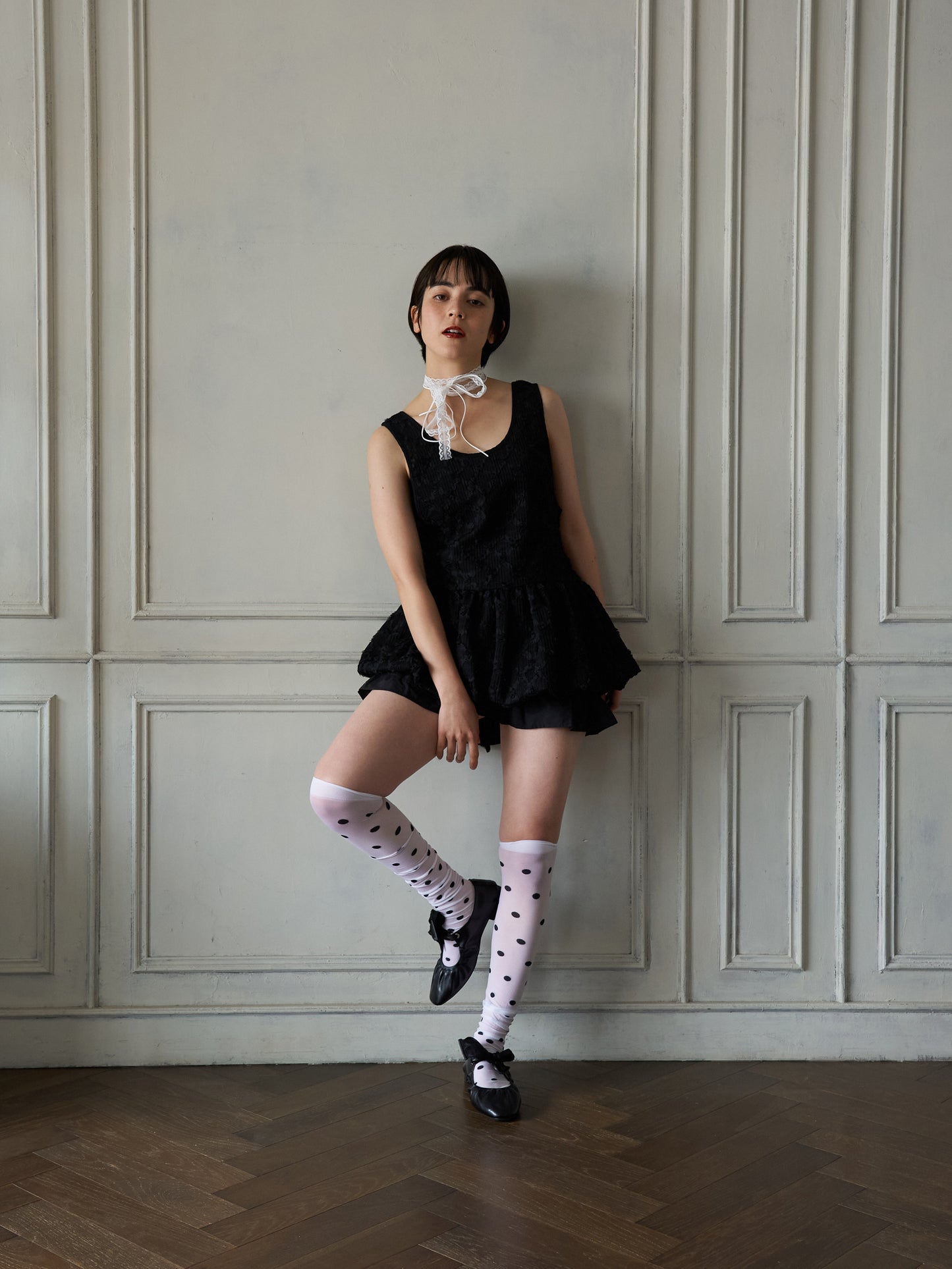 Floral Cutwork Balloon Tunic