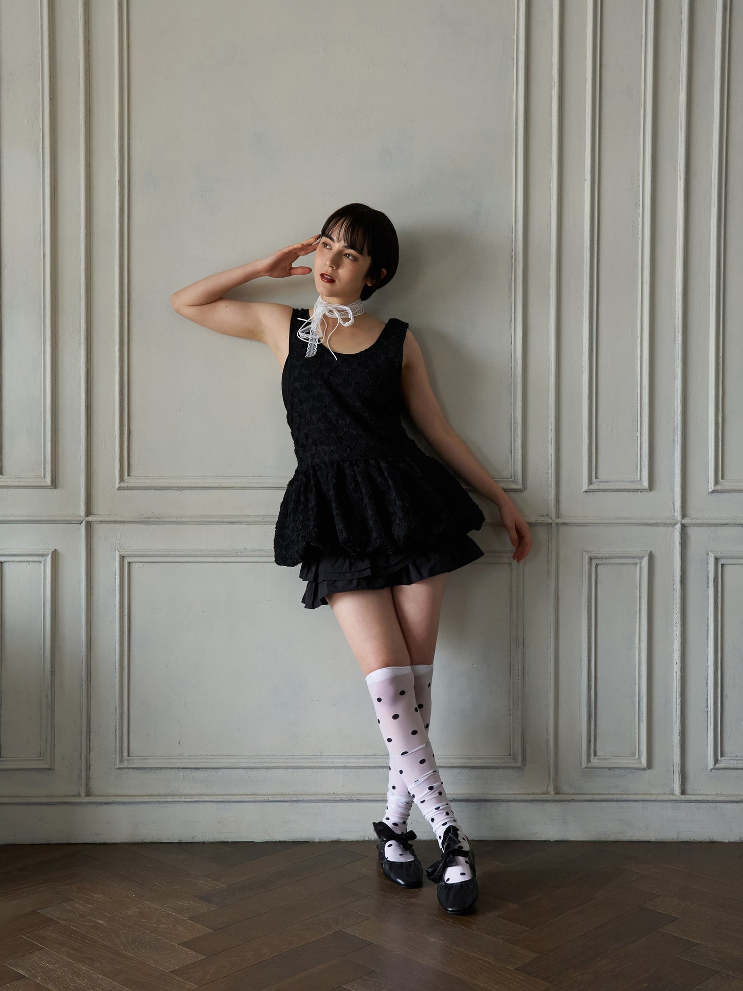 Floral Cutwork Balloon Tunic