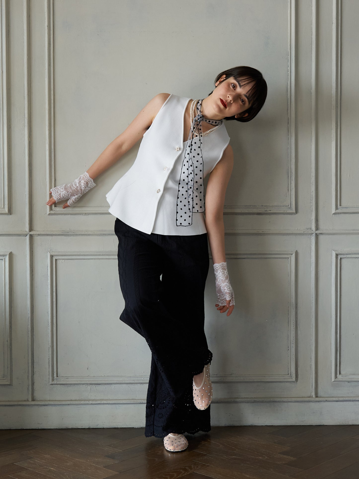 Bijou Button Peplum Vest