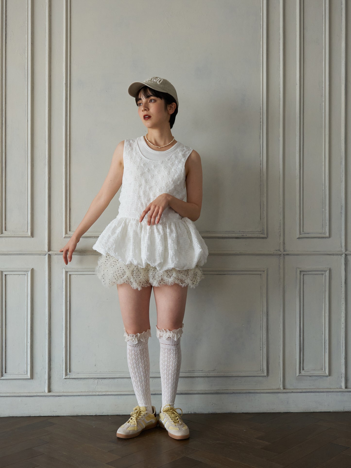 Floral Cutwork Balloon Tunic
