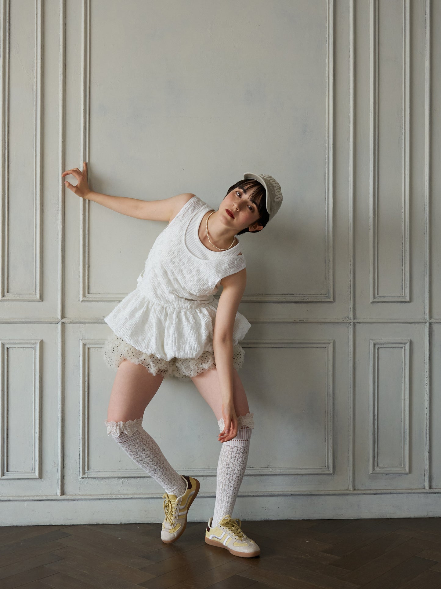 Floral Cutwork Balloon Tunic