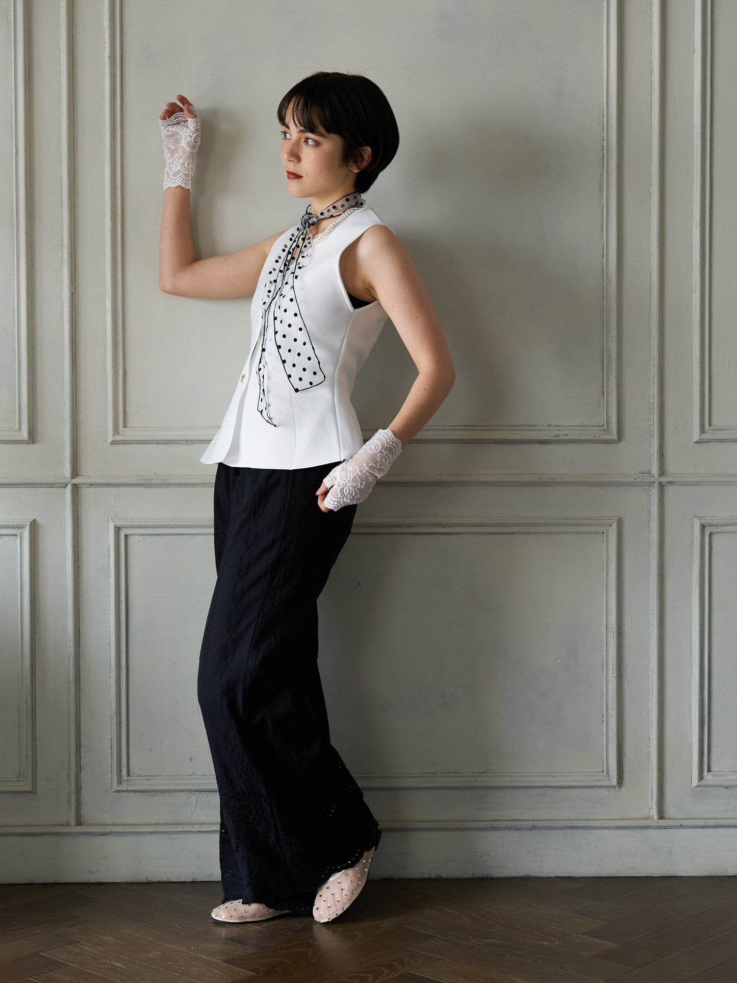 Bijou Button Peplum Vest