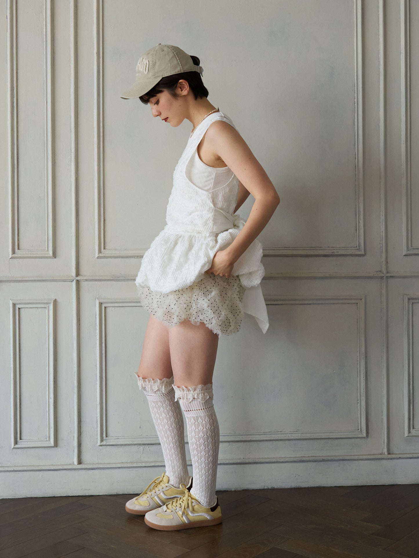 Floral Cutwork Balloon Tunic
