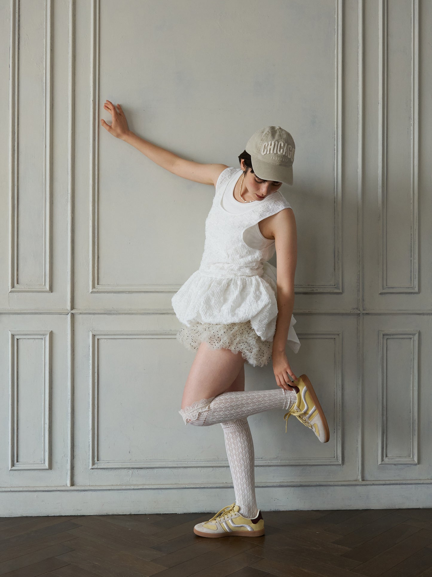 Floral Cutwork Balloon Tunic