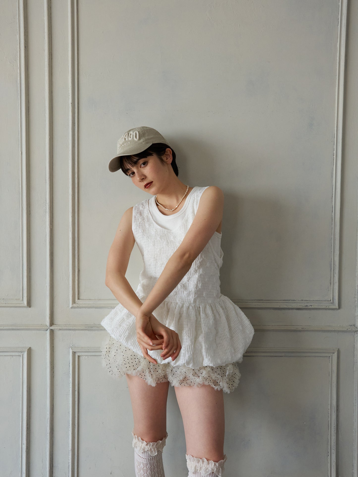 Floral Cutwork Balloon Tunic
