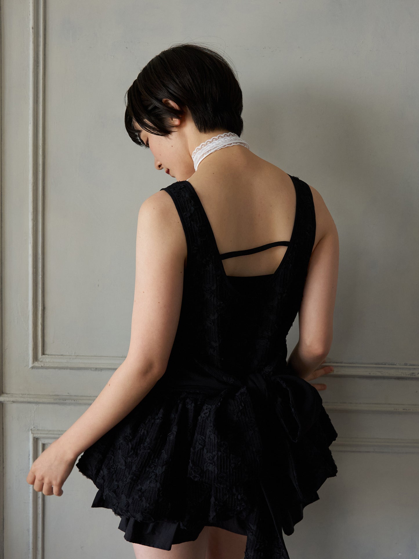 Floral Cutwork Balloon Tunic